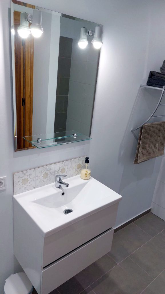 Washbasin and mirror in Bouquet